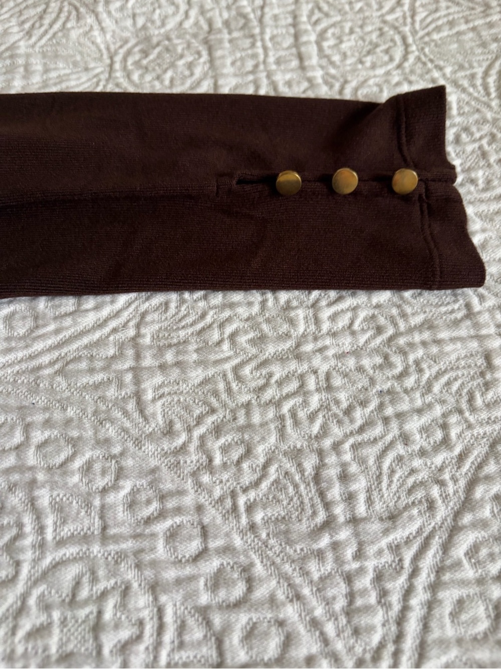 New Denim & Co. Essentials Heavenly Jersey Tunic Dark Chocolate size XL - Picture 4 of 9